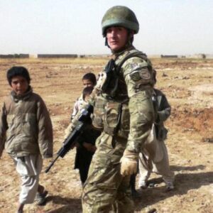 Tom Jones making friends with local Afghan children ©Tom Jones 