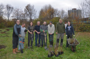 Bootle volunteers planting new trees in the area