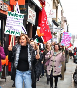 International Women's Day march in Liverpool. Pic by Harriet Midgley