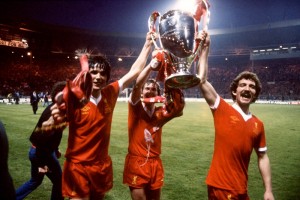 Liverpool's 1978 European Cup triumph celebrated by Alan Hansen, Kenny Dalglish and Graeme Souness © Trinity Mirror