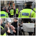 Budget cut protests outside Liverpool Town Hall. Pics by Jack Maguire