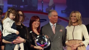 Lucie Campbell being present with her award by Princes Charles © Facebook/Lucie Campbell
