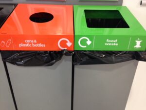 Recycling bin facility. Pic © JMU Journalism