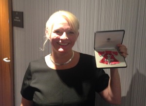 Barrett-Baxendale with her MBE © Matthew Judge