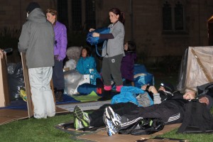 Whitechapel Centre sleep out for the homeless. Pic by Josie O’Sullivan © JMU Journalism