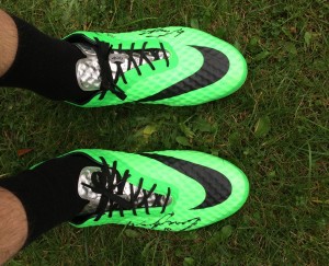 Football boots donated by Wayne Rooney  © JMU Journalism 
