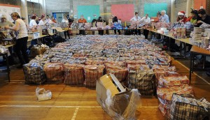 Organisations helping package the Winter Assistance packages at Local solutions Kensignton © Melissa McFarlane Jmu Journalism