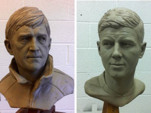 Sculptures of Kenny Dalglish and Steven Gerrard. Pic © Steven Hunter