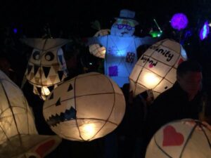 Spooky Lanterns at the Sefton Park festival. Pic by © Gateacre school 