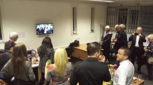Bay TV Liverpool staff watch their launch. Pic © Bay TV Liverpool