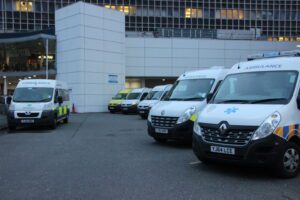 Fleet of ambulances. Pic by Owen Swift © JMU Journalism