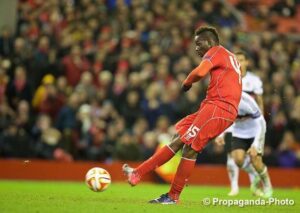 Mario Balotelli scored the only goal of the game with a penalty for Liverpool against Besiktas. Pic © David Rawcliffe Propaganda Photo