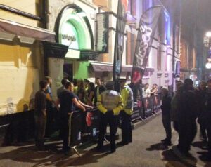 Merseyside Police raid at Garlands. Pic © Gary Brown