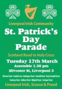 Information on Tuesdays St. Patricks Day parade © Cairde na hEireann Liverpool