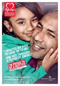 British Heart Foundation's 'No Smoking Day' campaign poster. Pic: © British Heart Foundation