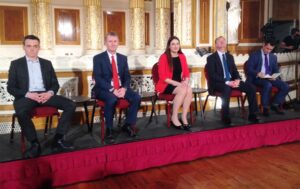 Representatives of the five major political parties debated General Election issues at St George's Hall. Pic by Connor Dunn / JMU Journalism