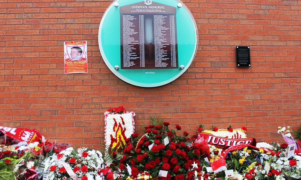 The new temporary Hillsborough memorial at Anfield - JMU Journalism