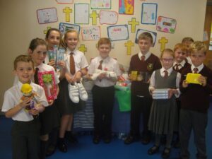 Refugee collection. Pic © Holy Trinity RC Primary School
