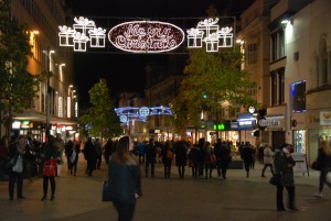 Christmas lights in Liverpool. Pic © JMU Journalism