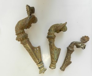 The Knutsford Hoard's 'gilt trumpet brooches'. Pic © Museum of Liverpool