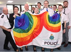 Merseyside Police show their support for the LGBT community