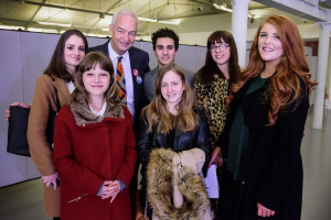 Jon Snow with JMU Journalism students Rochelle Beighton, Astra Newton, Matt Ramirez, Jessica Grieveson-Smith, Jessica Jones and Jenny Kirkham. Pic © Roger Sinek