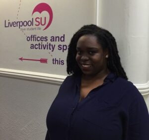 Lorraine Sebastian-Francois, President of the Students’ Union, LiverpoolSU. Pic by Tiernan McGee © JMU Journalism