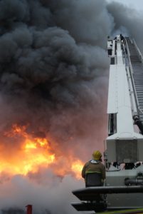 The fire at a Seaforth scrap metal yard started on Friday. Pic © Merseyside Fire & Rescue