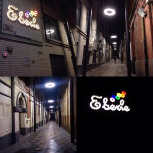 Aspects of the new £1.6m scheme lighting the path up Eberle Street for Liverpool's clubbers and commuters. 