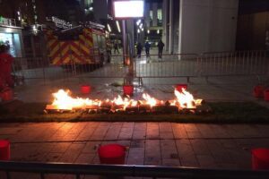 Firewalk raising money for R Charity at Liverpool One. Pic by Nicole Quinn © JMU Journalism 