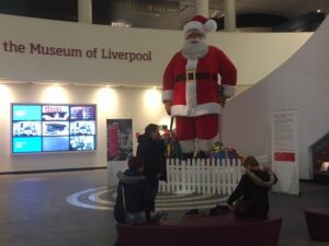 Blacklers Santa at the Museum of Liverpool. Pic © JMU Journalism