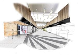 Artist’s impression of part of the refurbished and upgraded 3rd floor retail area. Pic © LJLA