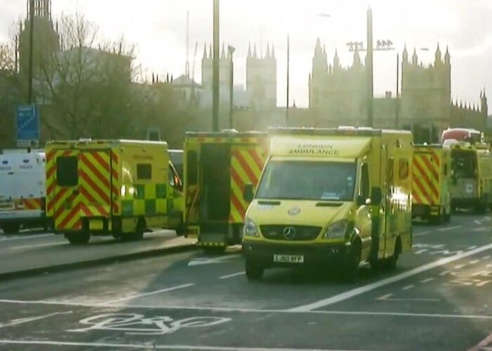 Ambulances at the scene of the Westminster terror attack - JMU Journalism