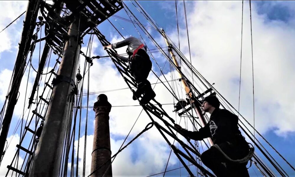 Mast Climbing on board historic Brigantine tall ship ZEBU - JMU Journalism