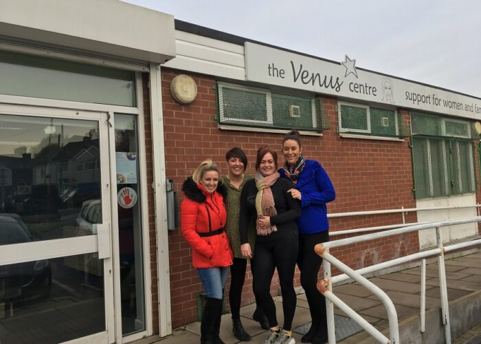 Venus charity centre volunteers (from left to right): Kayleigh Simmons, Nikki Thomas, Jenny Wright and Wendy Cushion - JMU Journalism