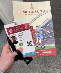 Rob's FA Cup semi-final media pass