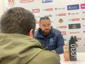 Konrad Hurrell answers questions from LJMU students. Pic by Tom McCooey