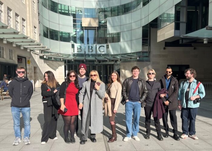 JMU Journalism students visited newsrooms at the BBC