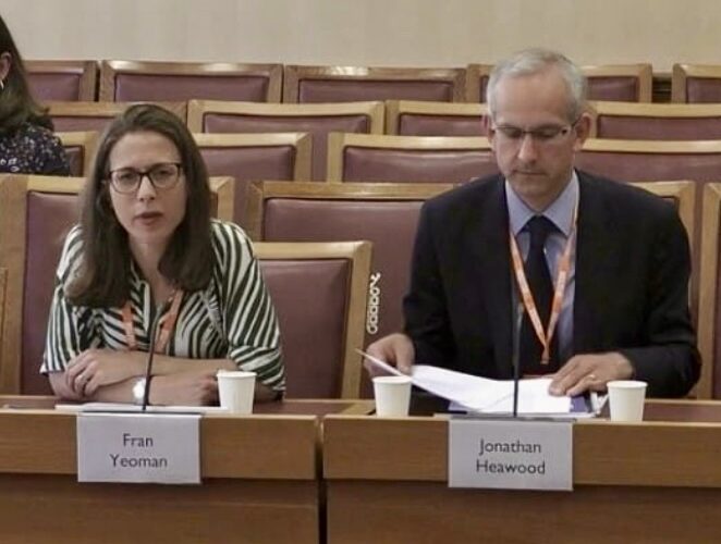 Head of Journalism Fran Yeoman speaking at a House of Lords inquiry to call for schoolchildren to be taught media literacy.
