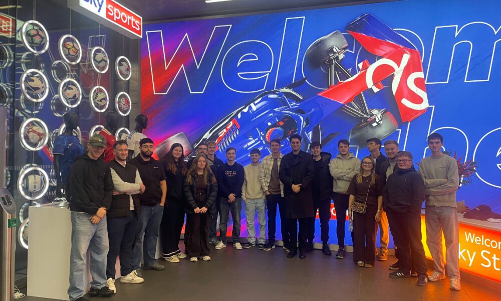 JMU Journalism sports students visit the Sky Sports studios on their trip to London