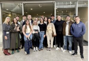JMU Journalism MA Sport students at the Telegraph newspaper headquarters in London