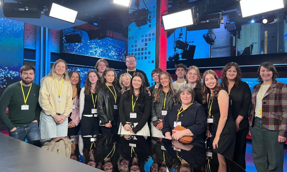 JMU Journalism MA students at the CNN studios in London