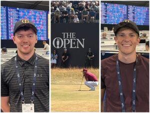 Alfie Bugg and Lewis Jones working at The Open golf championship