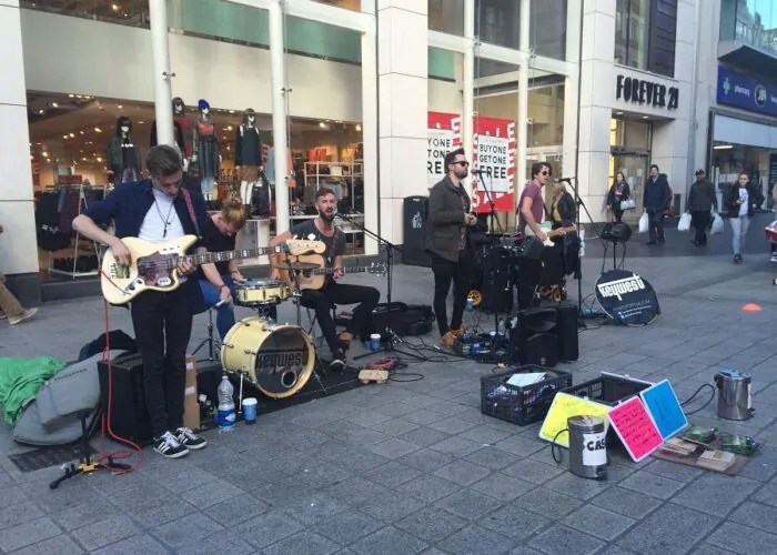 Entertainment busking