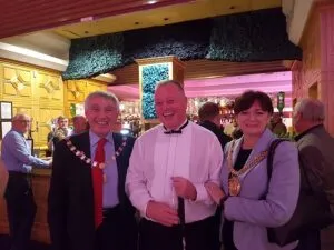 Dave Kelly with the Lord Mayor of Liverpool. Pic by Aaliyah Rugg © JMU Journalism