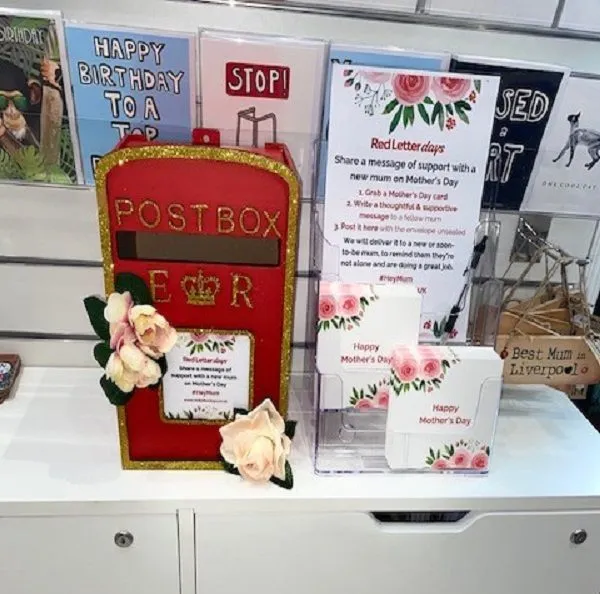 The red postbox where letters can be posted at the Victoria Gallery and Museum. Pic © Aoife Monahan. JMU Journalism