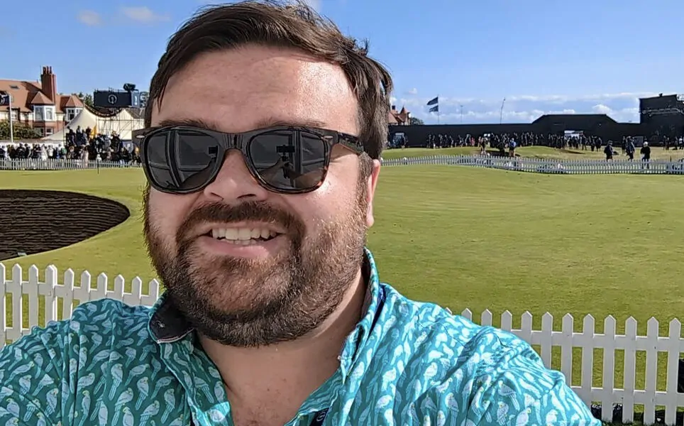 James Cranford working at The Open golf championship at Hoylake