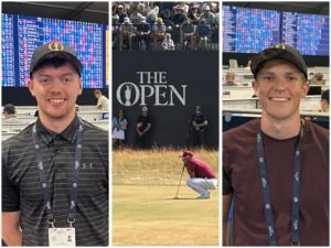 Alfie Bugg and Lewis Jones working at The Open golf championship